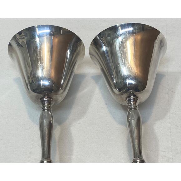 VTG 2 Sheffield Silver Co Silver Plated Martini Goblets- 4.5" Tall 1 Wine 5.75" - Picture 6 of 11
